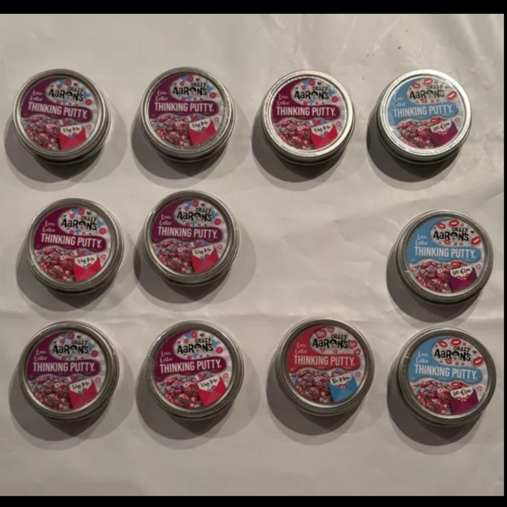 Lot Of 11 Crazy Aaron's Thinking Putty Love Letter Valentine Minis .46oz Sealed